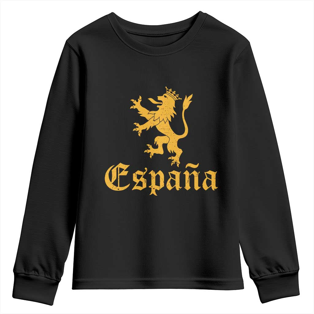 Espana Spain Lion Symbol Spanish Spaniard Pride Youth Sweatshirt TS11 Black Print Your Wear