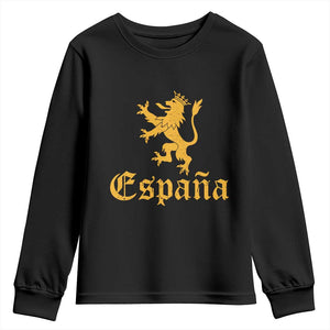 Espana Spain Lion Symbol Spanish Spaniard Pride Youth Sweatshirt TS11 Black Print Your Wear
