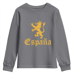 Espana Spain Lion Symbol Spanish Spaniard Pride Youth Sweatshirt TS11 Charcoal Print Your Wear