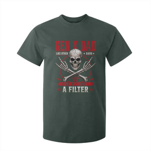 Gen X Dad Like Other Dads But Without A Filter T Shirt For Kid Funny Fathers Day TS11 Dark Forest Green Print Your Wear