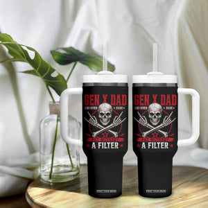 Gen X Dad Like Other Dads But Without A Filter Tumbler With Handle Funny Fathers Day TS11 Print Your Wear