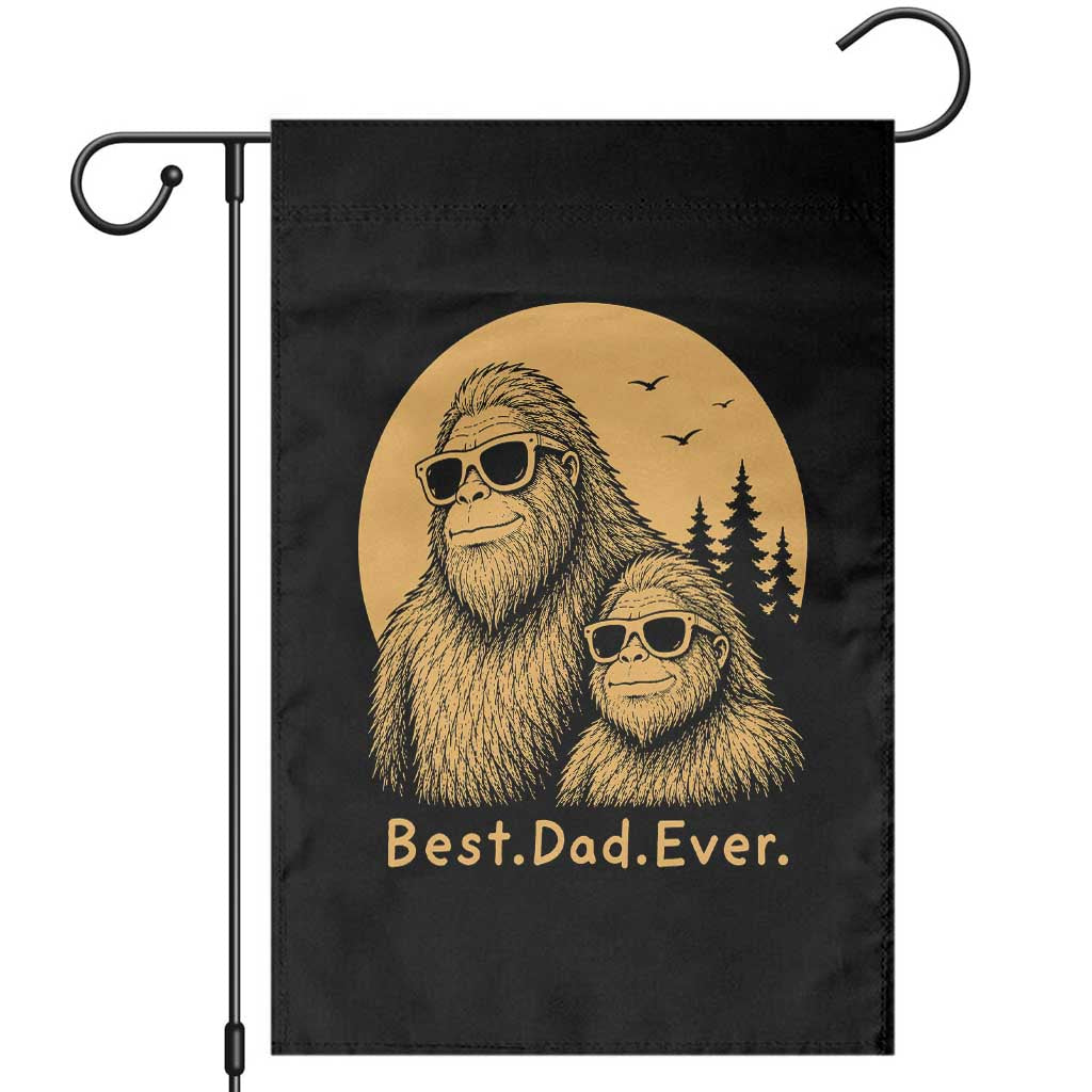 Vintage Best Dad Ever Bigfoot Papa Fathers Day Garden Flag TS11 Black Print Your Wear