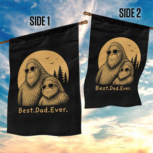 Vintage Best Dad Ever Bigfoot Papa Fathers Day Garden Flag TS11 Print Your Wear
