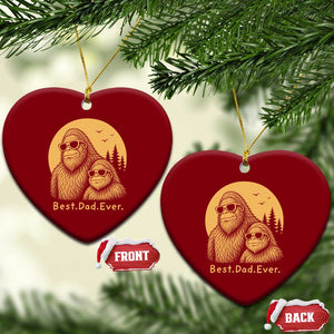 Vintage Best Dad Ever Bigfoot Papa Fathers Day Ceramic Ornament TS11 Print Your Wear