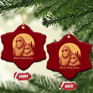 Vintage Best Dad Ever Bigfoot Papa Fathers Day Ceramic Ornament TS11 Print Your Wear