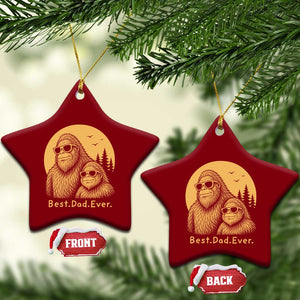 Vintage Best Dad Ever Bigfoot Papa Fathers Day Ceramic Ornament TS11 Print Your Wear