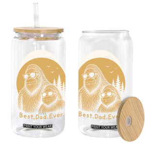 Vintage Best Dad Ever Bigfoot Papa Fathers Day Glass Can TS11 Print Your Wear
