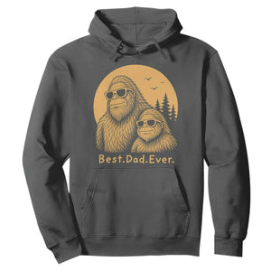 Vintage Best Dad Ever Bigfoot Papa Fathers Day Hoodie TS11 Dark Heather Print Your Wear