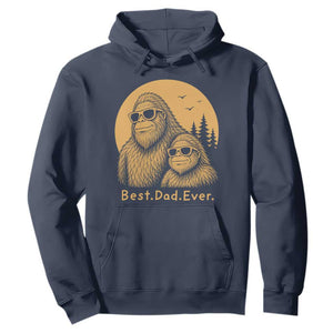 Vintage Best Dad Ever Bigfoot Papa Fathers Day Hoodie TS11 Navy Print Your Wear