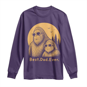 Vintage Best Dad Ever Bigfoot Papa Fathers Day Long Sleeve Shirt TS11 Purple Print Your Wear
