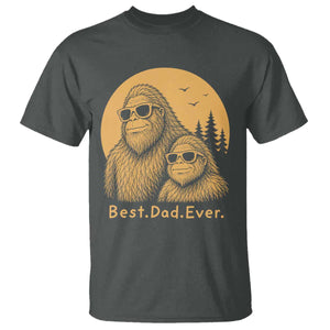 Vintage Best Dad Ever Bigfoot Papa Fathers Day T Shirt TS11 Dark Heather Print Your Wear