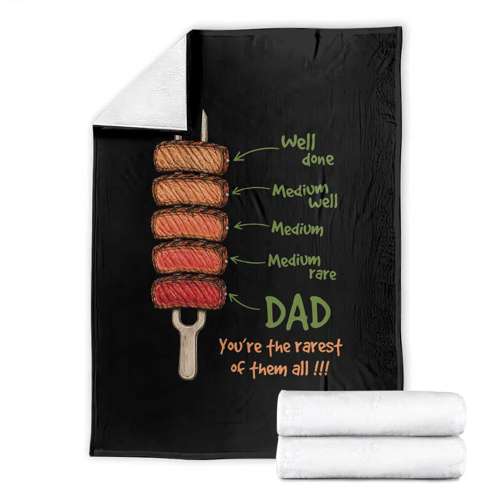 Grill Dad Throw Blanket You're The Rarest of Them All BBQ Father TS11 Black Print Your Wear