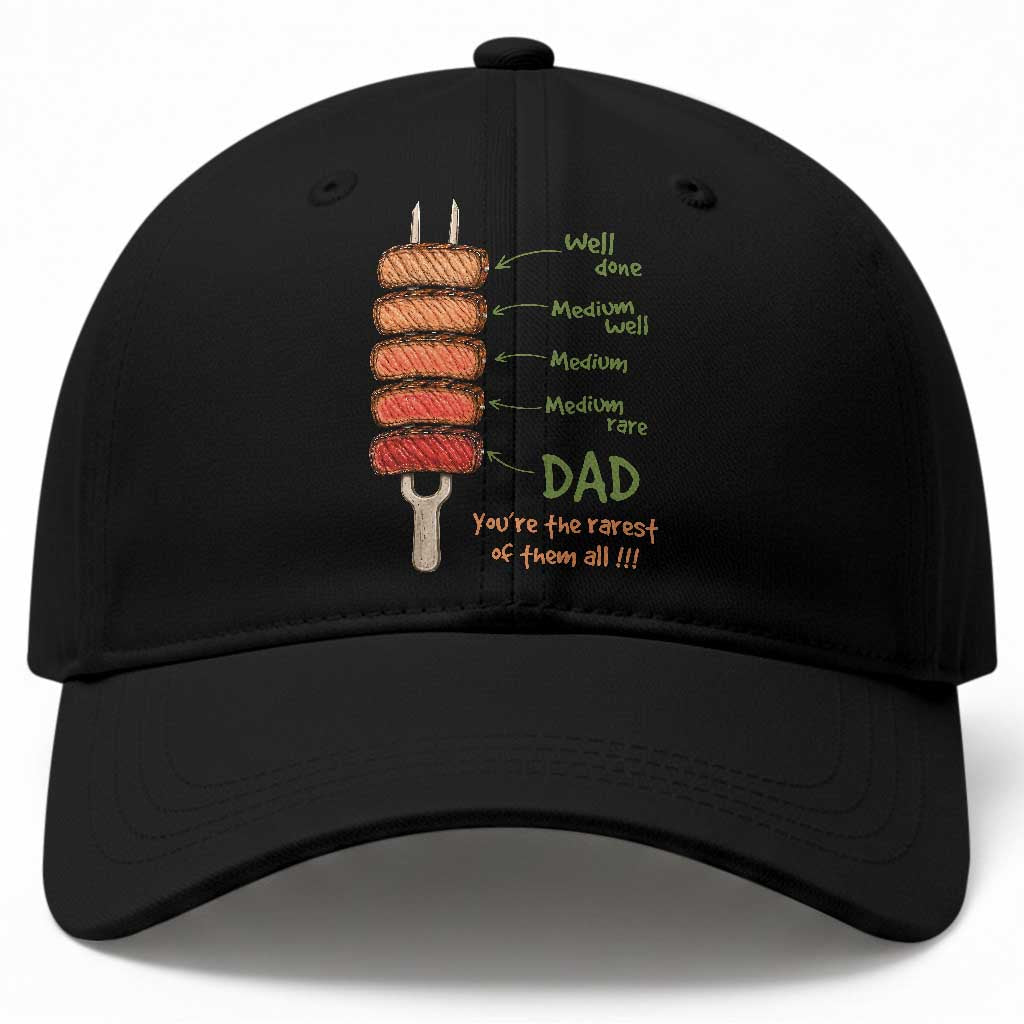 Grill Dad Baseball Cap You're The Rarest of Them All BBQ Father TS11 Print Your Wear