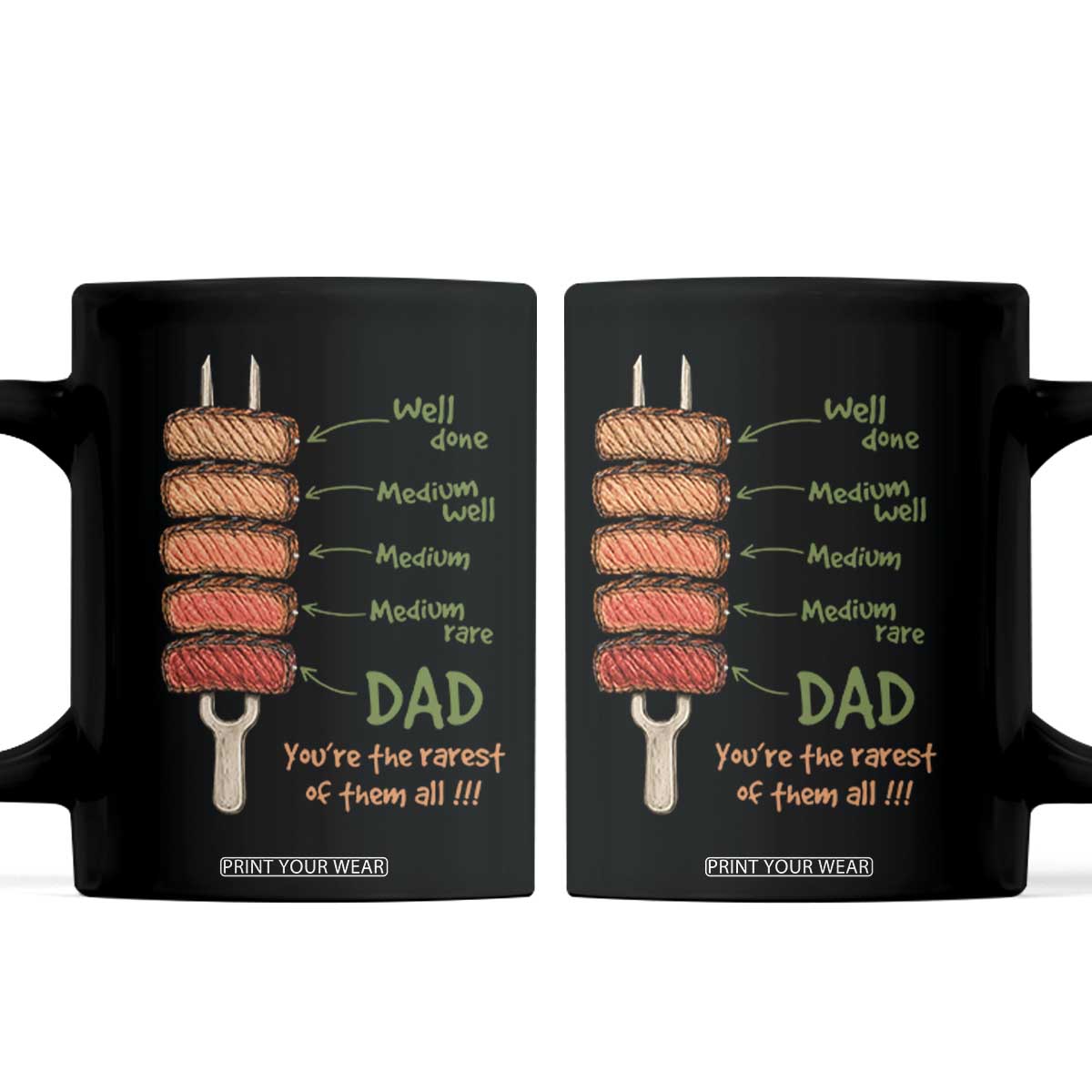 Grill Dad Coffee Mug You're The Rarest of Them All BBQ Father TS11 Black Print Your Wear