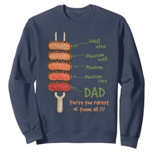 Grill Dad Sweatshirt You're The Rarest of Them All BBQ Father TS11 Navy Print Your Wear