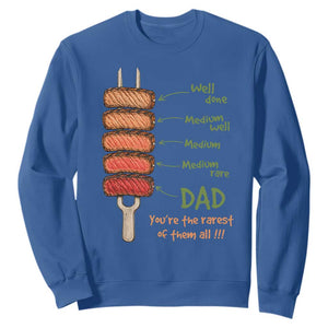 Grill Dad Sweatshirt You're The Rarest of Them All BBQ Father TS11 Royal Blue Print Your Wear