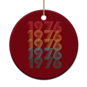 50th Birthday Ceramic Ornament Vintage 1976 Retro 50 Years Old Birthday TS11 1pc Red Print Your Wear