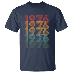 50th Birthday T Shirt Vintage 1976 Retro 50 Years Old Birthday TS11 Navy Print Your Wear