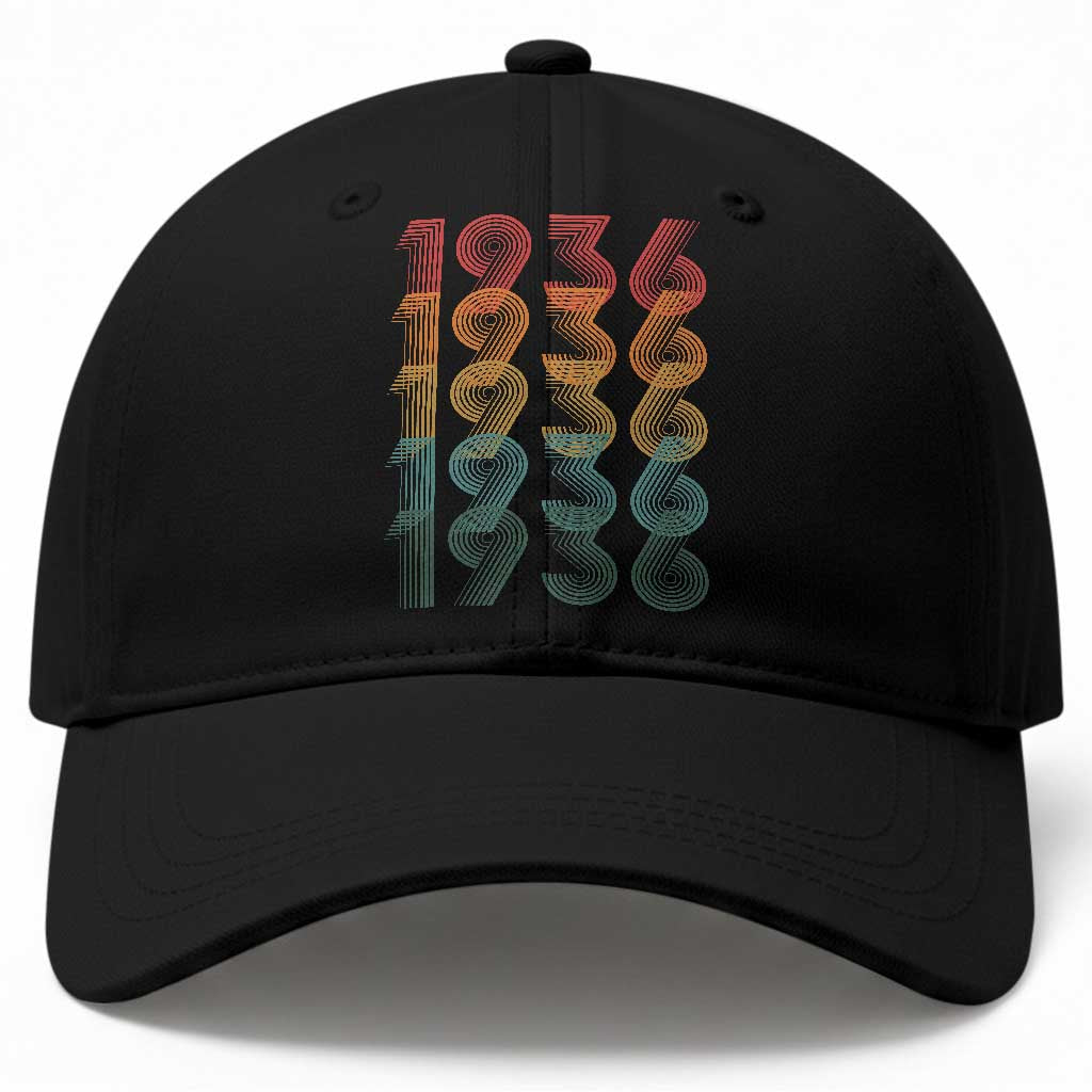 90th Birthday Baseball Cap Vintage 1936 Retro 90 Years Old Birthday TS11 Print Your Wear