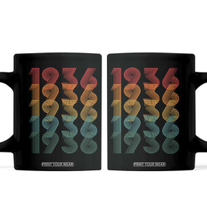 90th Birthday Coffee Mug Vintage 1936 Retro 90 Years Old Birthday TS11 Black Print Your Wear