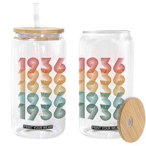 90th Birthday Glass Can Vintage 1936 Retro 90 Years Old Birthday TS11 Print Your Wear