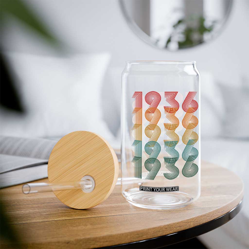 90th Birthday Glass Can Vintage 1936 Retro 90 Years Old Birthday TS11 Print Your Wear