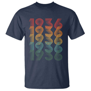 90th Birthday T Shirt Vintage 1936 Retro 90 Years Old Birthday TS11 Navy Print Your Wear