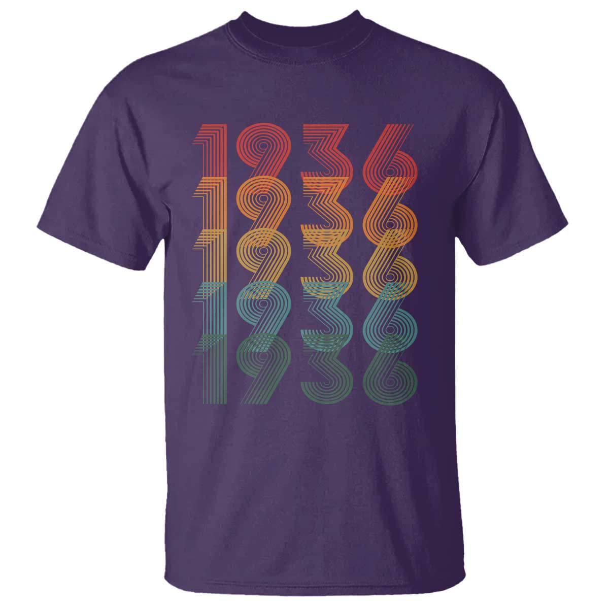 90th Birthday T Shirt Vintage 1936 Retro 90 Years Old Birthday TS11 Purple Print Your Wear