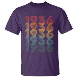 90th Birthday T Shirt Vintage 1936 Retro 90 Years Old Birthday TS11 Purple Print Your Wear
