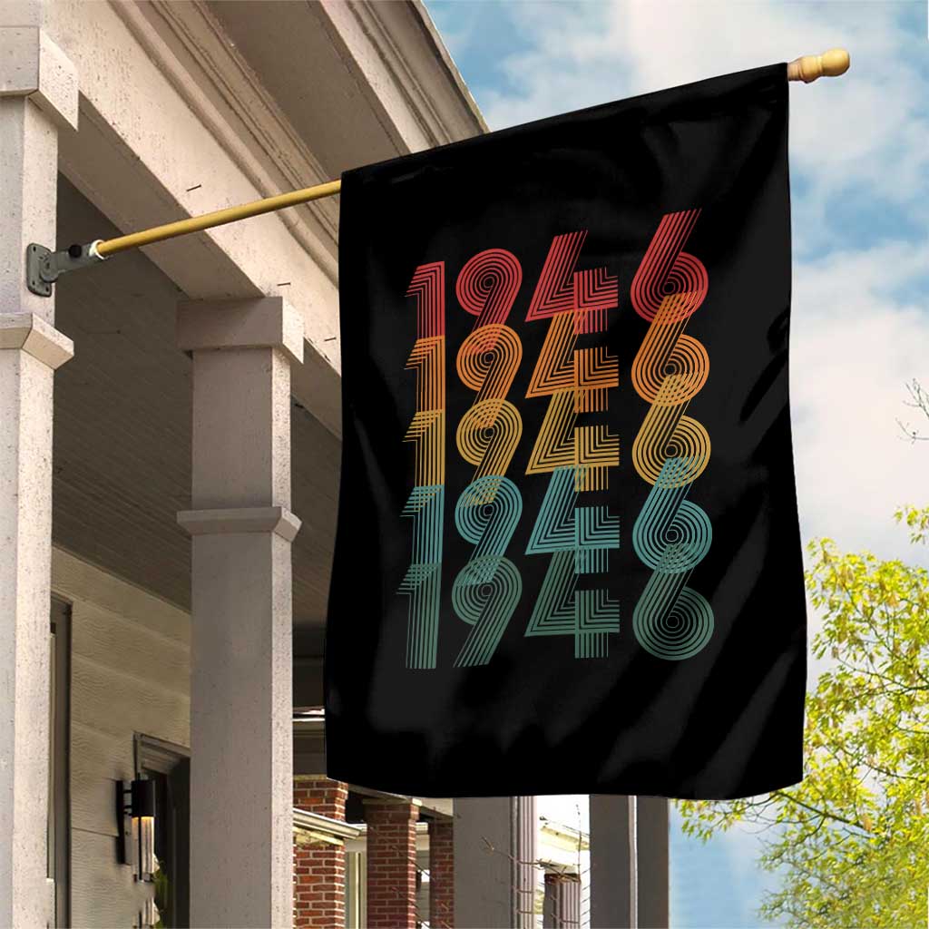 80th Birthday Garden Flag Vintage 1946 Retro 80 Years Old Birthday TS11 Print Your Wear