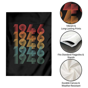 80th Birthday Garden Flag Vintage 1946 Retro 80 Years Old Birthday TS11 Print Your Wear