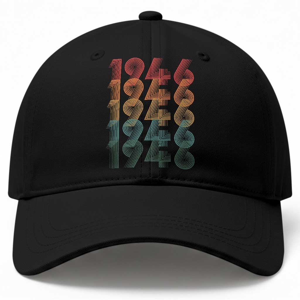 80th Birthday Baseball Cap Vintage 1946 Retro 80 Years Old Birthday TS11 Print Your Wear
