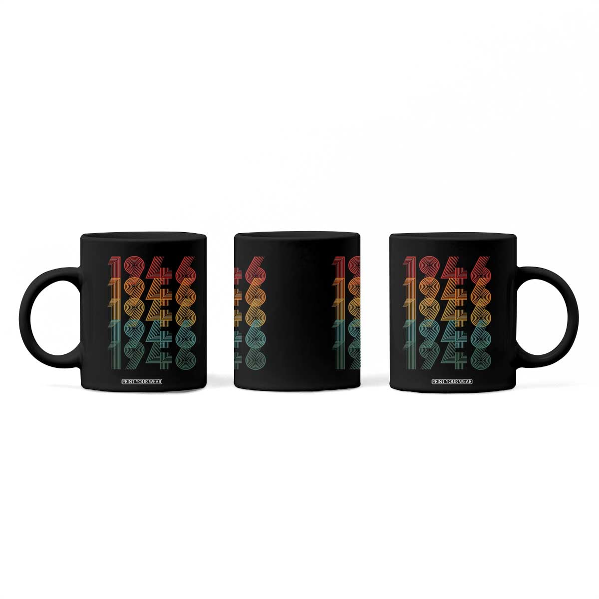 80th Birthday Coffee Mug Vintage 1946 Retro 80 Years Old Birthday TS11 Print Your Wear
