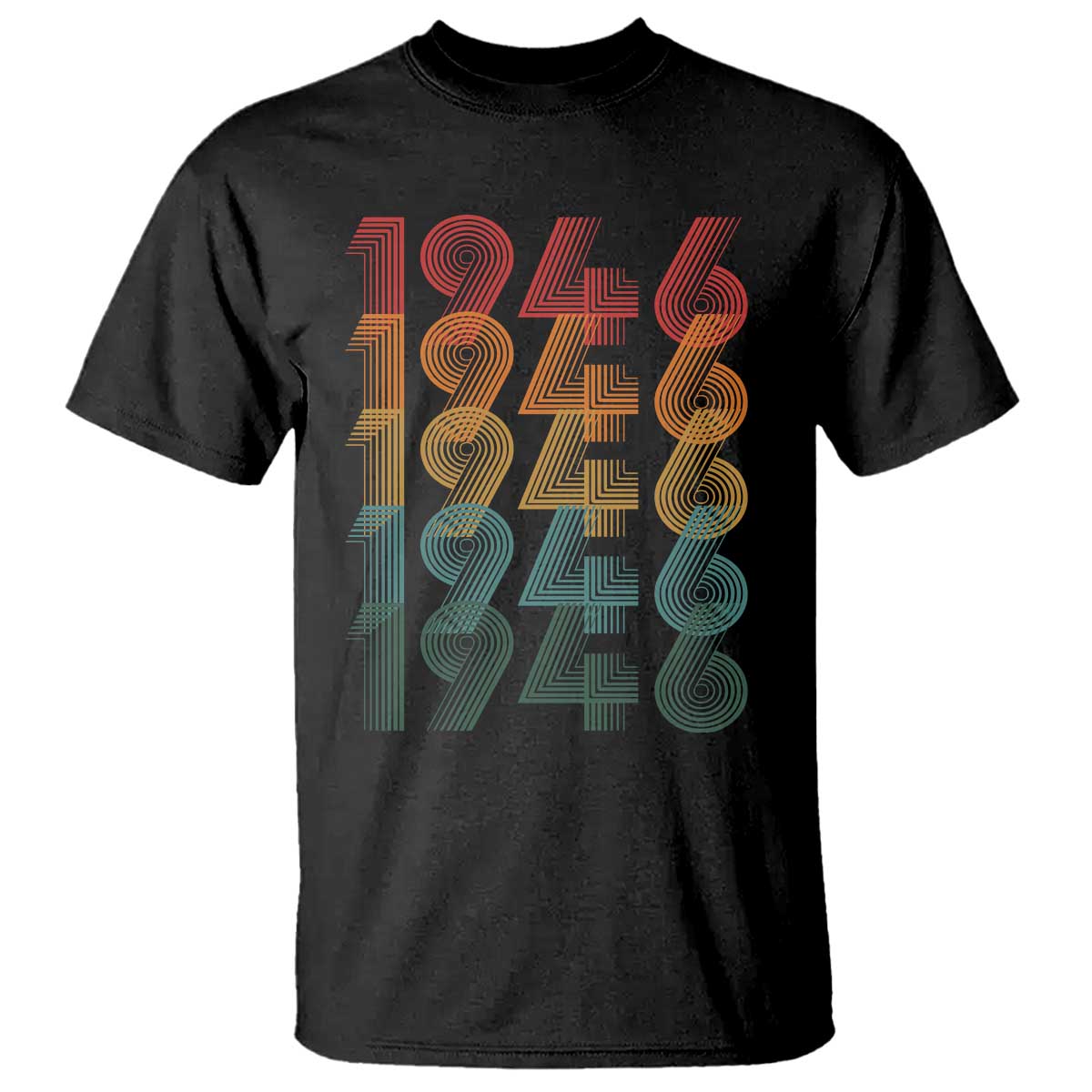 80th Birthday T Shirt Vintage 1946 Retro 80 Years Old Birthday TS11 Black Print Your Wear