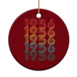 70th Birthday Ceramic Ornament Vintage 1956 Retro 70 Years Old Birthday TS11 1pc Red Print Your Wear