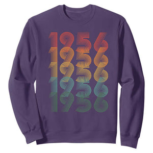 70th Birthday Sweatshirt Vintage 1956 Retro 70 Years Old Birthday TS11 Purple Print Your Wear