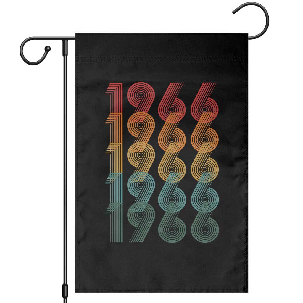 60th Birthday Garden Flag Vintage 1966 Retro 60 Years Old Birthday TS11 Black Print Your Wear