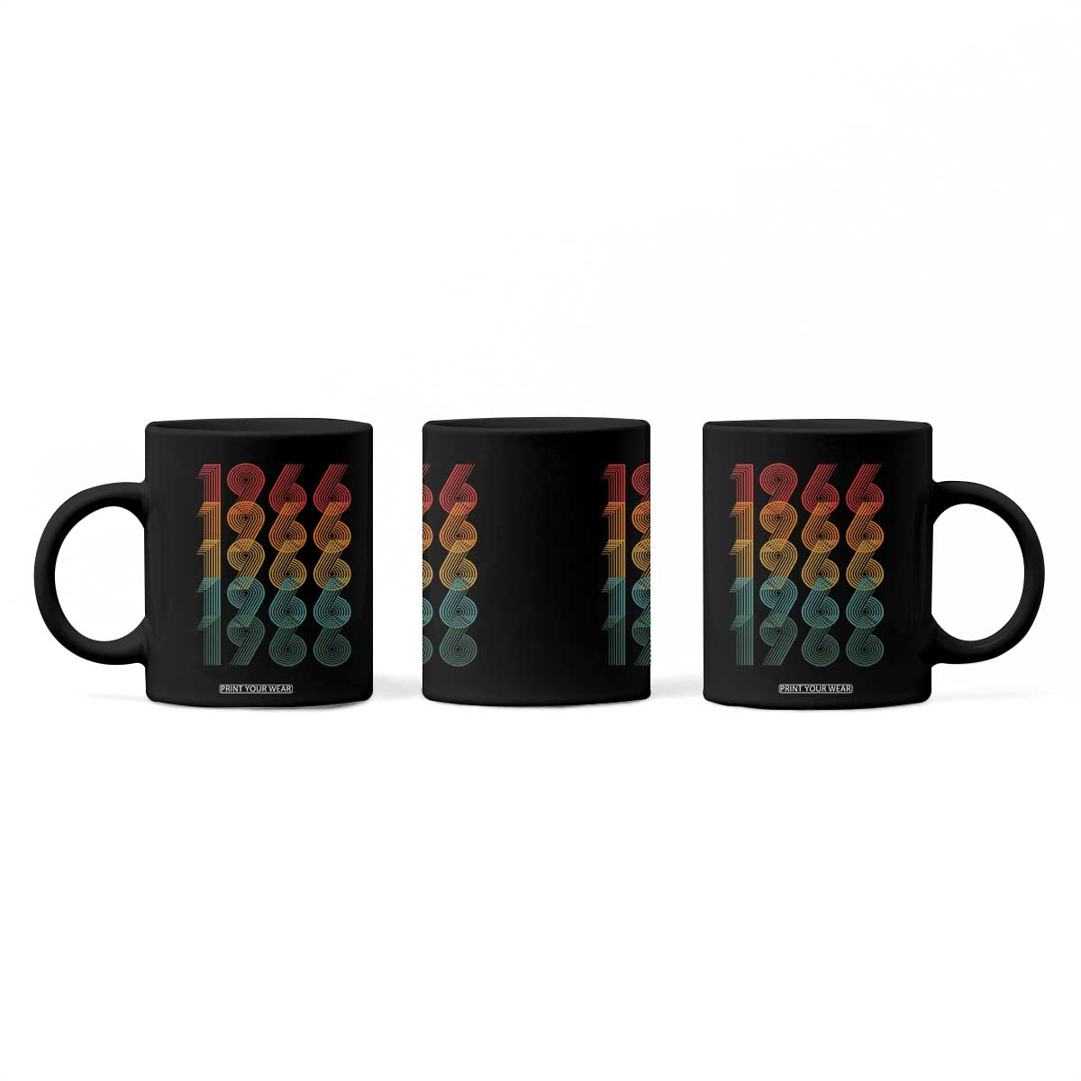 60th Birthday Coffee Mug Vintage 1966 Retro 60 Years Old Birthday TS11 Print Your Wear