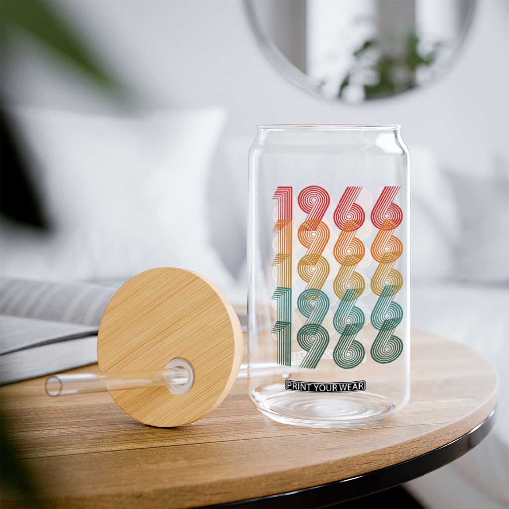 60th Birthday Glass Can Vintage 1966 Retro 60 Years Old Birthday TS11 Print Your Wear