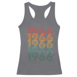 60th Birthday Racerback Tank Top Vintage 1966 Retro 60 Years Old Birthday TS11 Charcoal Print Your Wear
