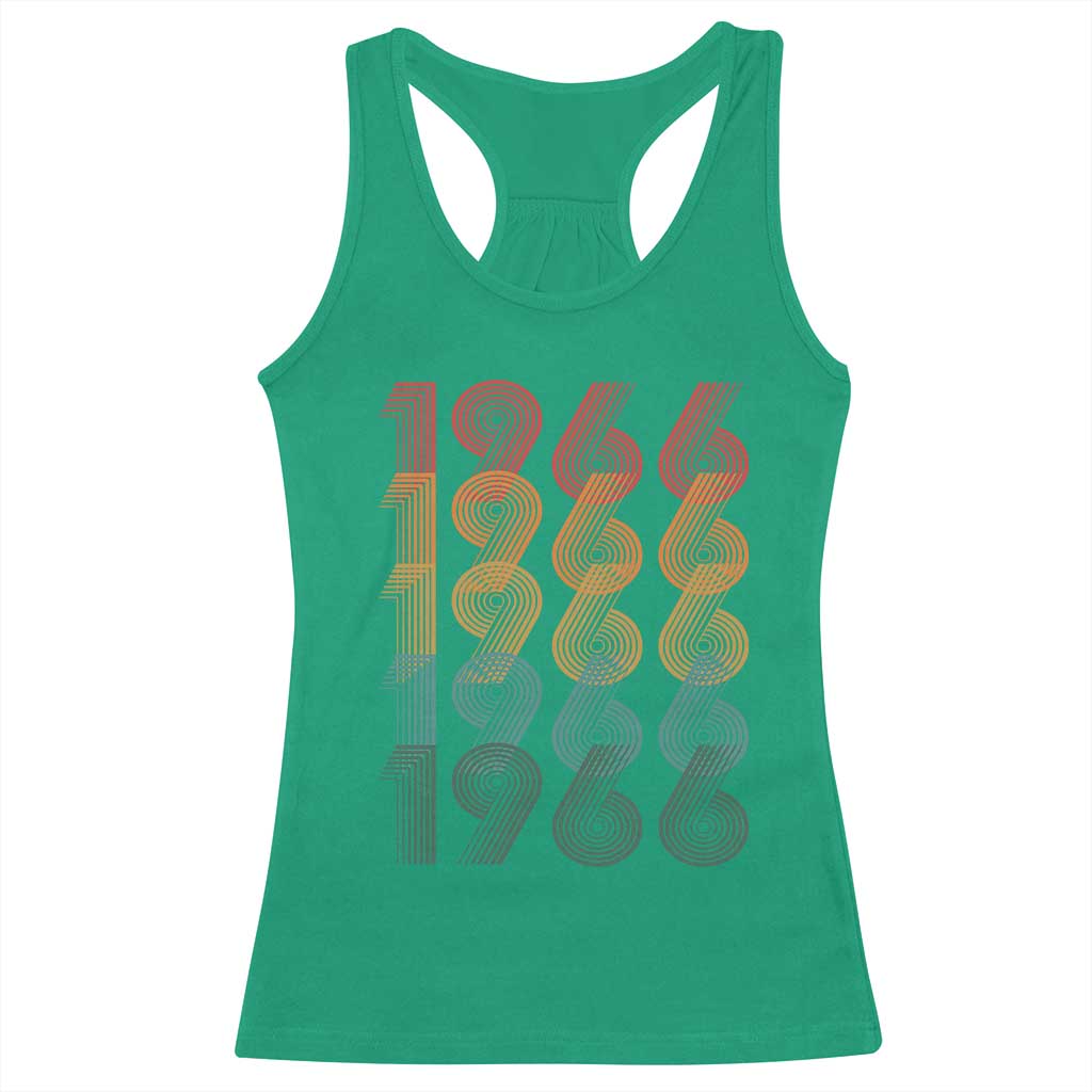 60th Birthday Racerback Tank Top Vintage 1966 Retro 60 Years Old Birthday TS11 Irish Green Print Your Wear