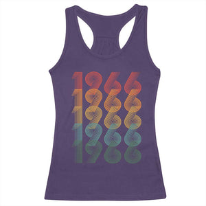 60th Birthday Racerback Tank Top Vintage 1966 Retro 60 Years Old Birthday TS11 Purple Print Your Wear
