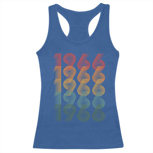 60th Birthday Racerback Tank Top Vintage 1966 Retro 60 Years Old Birthday TS11 Royal Blue Print Your Wear