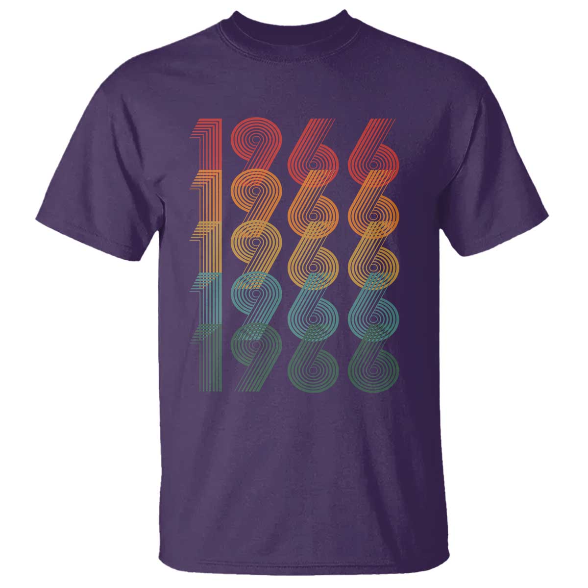 60th Birthday T Shirt Vintage 1966 Retro 60 Years Old Birthday TS11 Purple Print Your Wear