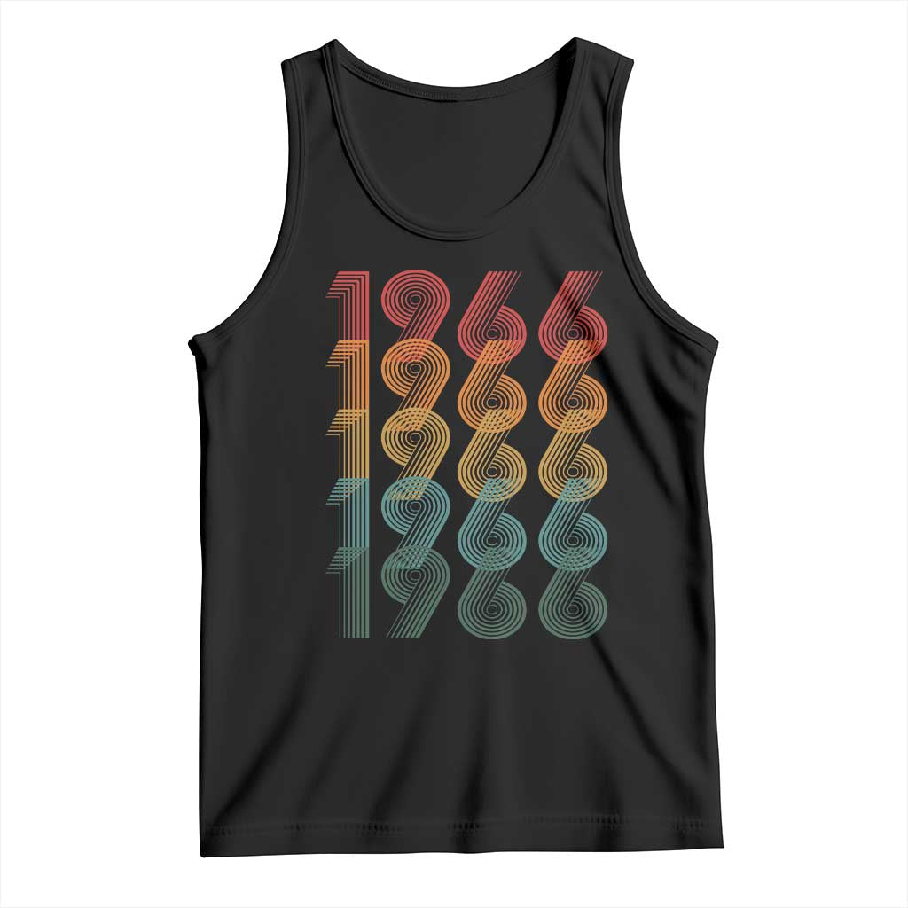 60th Birthday Tank Top Vintage 1966 Retro 60 Years Old Birthday TS11 Black Print Your Wear
