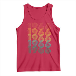 60th Birthday Tank Top Vintage 1966 Retro 60 Years Old Birthday TS11 Red Print Your Wear