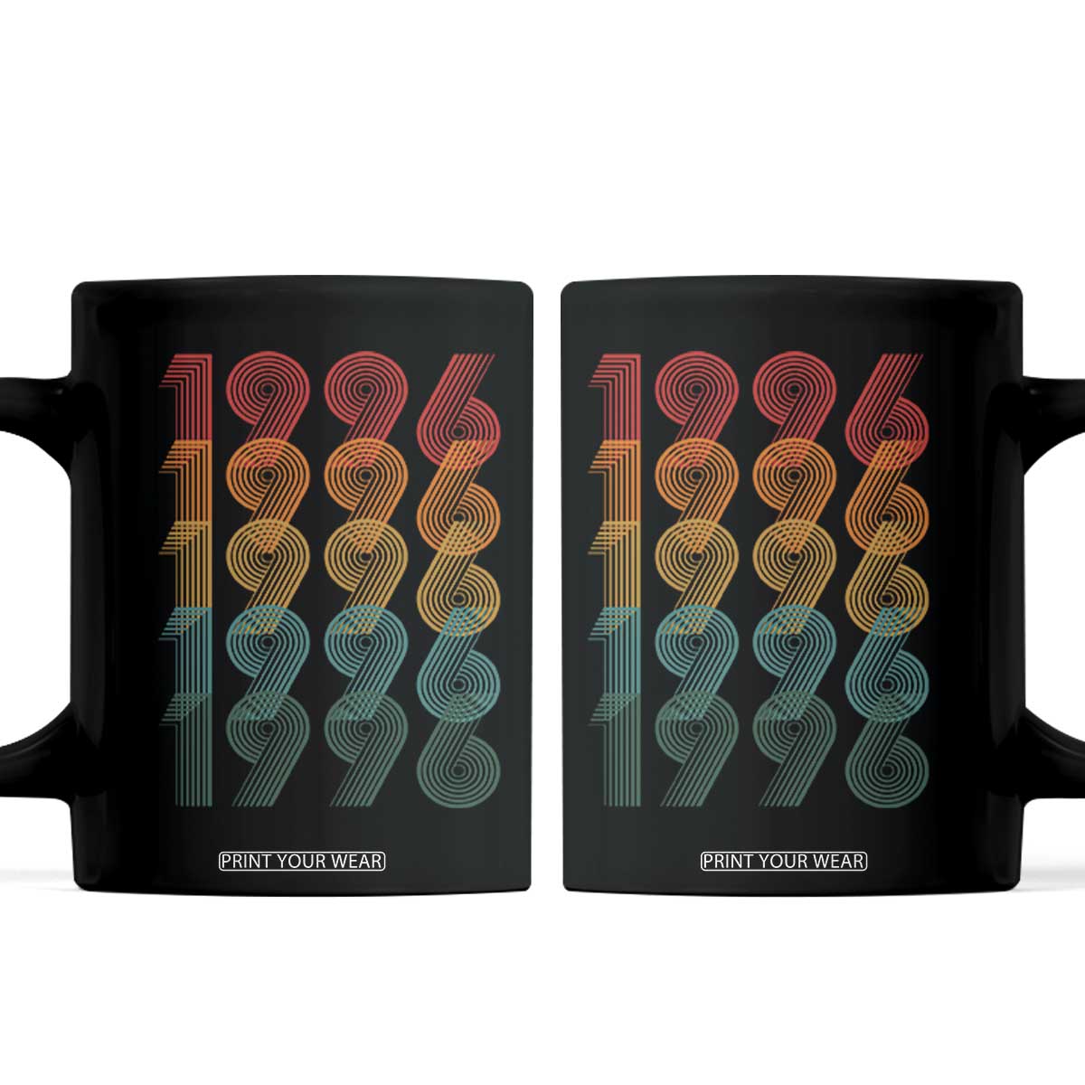30th Birthday Coffee Mug Vintage 1996 Retro 30 Years Old Birthday TS11 Black Print Your Wear