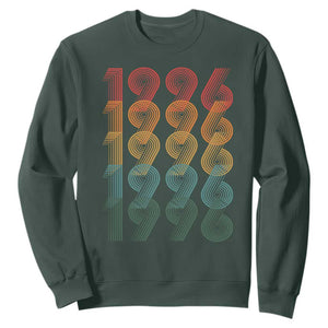 30th Birthday Sweatshirt Vintage 1996 Retro 30 Years Old Birthday TS11 Dark Forest Green Print Your Wear