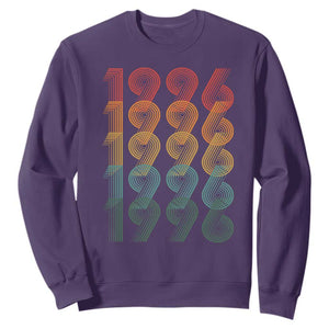 30th Birthday Sweatshirt Vintage 1996 Retro 30 Years Old Birthday TS11 Purple Print Your Wear