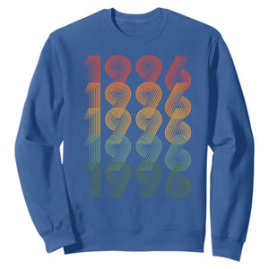 30th Birthday Sweatshirt Vintage 1996 Retro 30 Years Old Birthday TS11 Royal Blue Print Your Wear